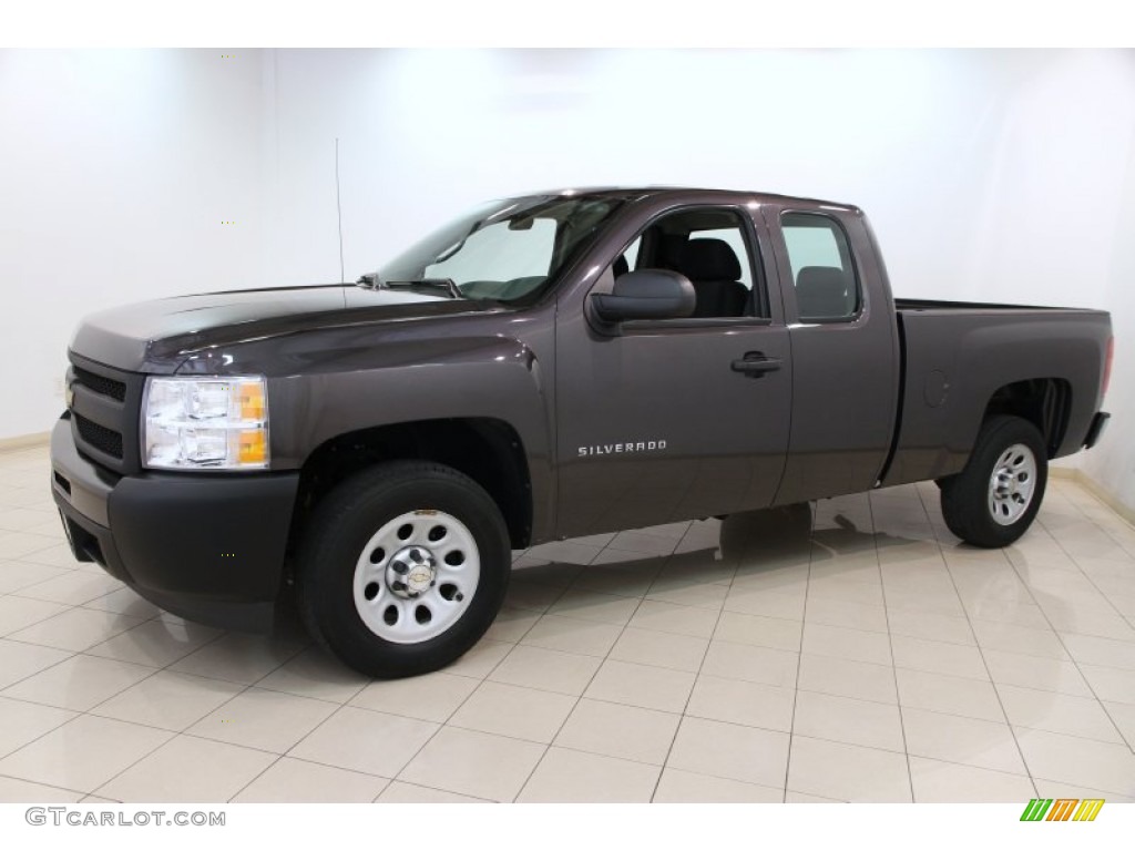 2010 Silverado 1500 Extended Cab - Taupe Gray Metallic / Dark Titanium photo #3