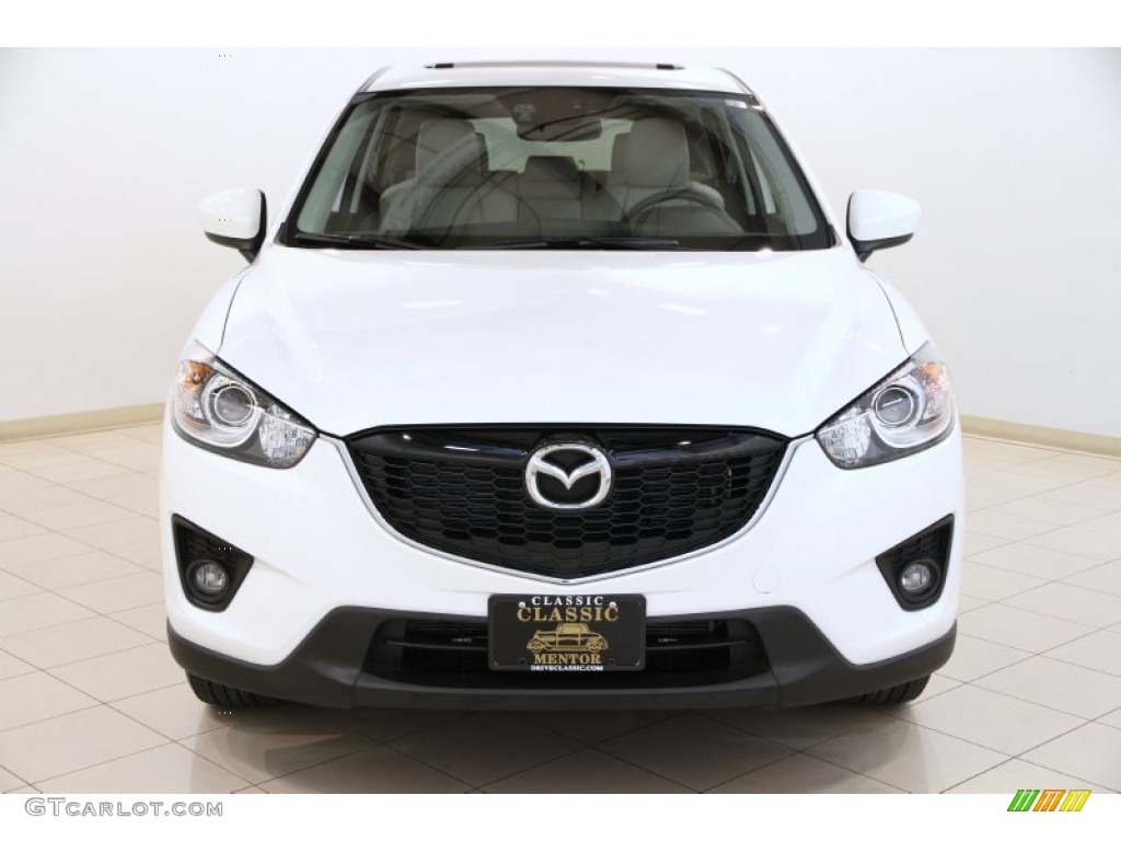 2014 CX-5 Grand Touring AWD - Crystal White Pearl Mica / Sand photo #2