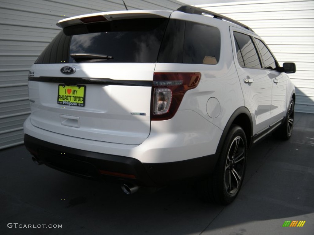 2013 Explorer Sport 4WD - White Platinum Tri-Coat / Charcoal Black/Sienna photo #3