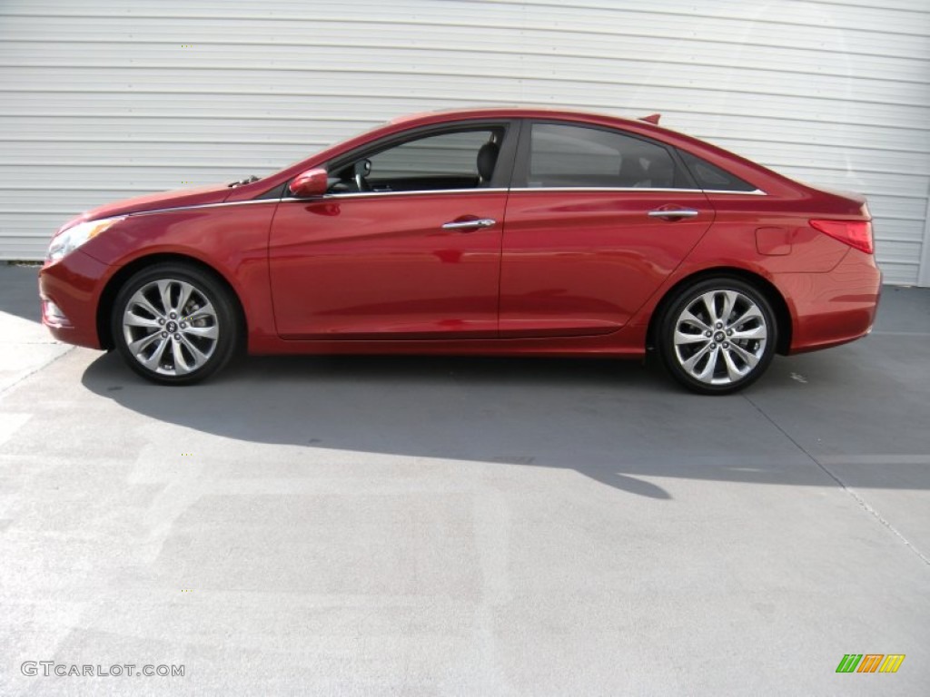 2011 Sonata SE 2.0T - Venetian Red / Gray photo #5