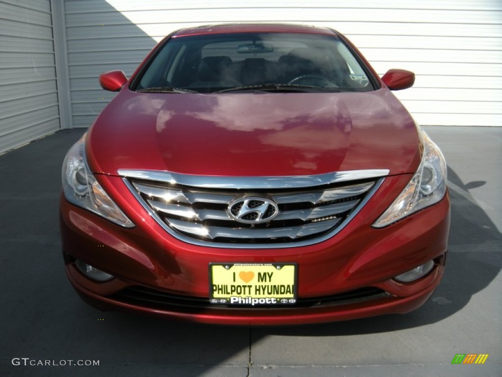 2011 Sonata SE 2.0T - Venetian Red / Gray photo #7
