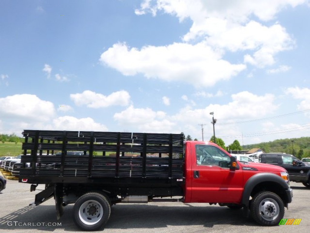 Vermillion Red 2014 Ford F550 Super Duty XL Regular Cab 4x4 Stake Truck Exterior Photo #93752832