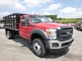 Front 3/4 View of 2014 F550 Super Duty XL Regular Cab 4x4 Stake Truck