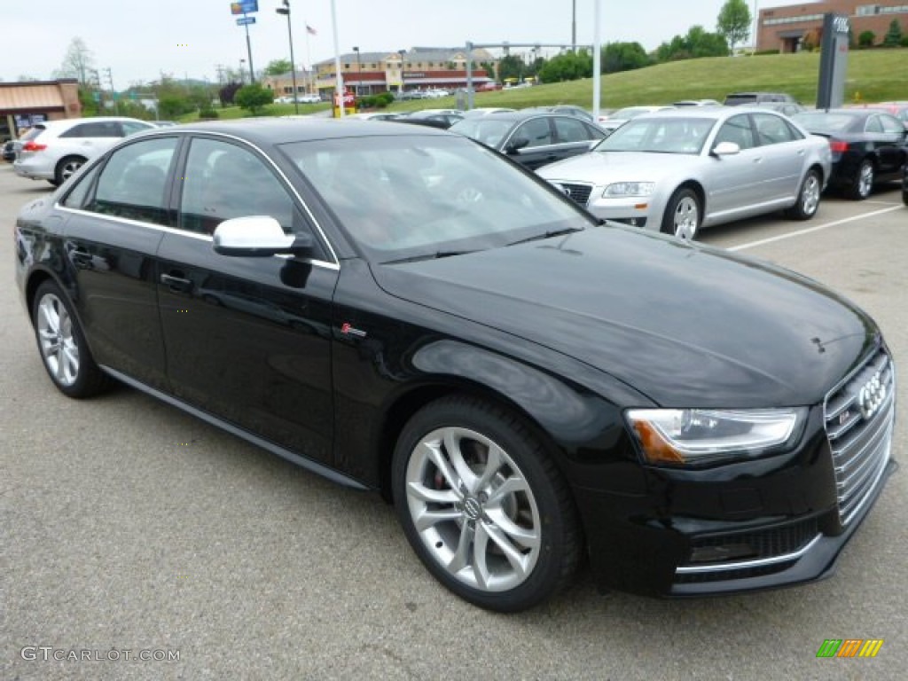 2014 S4 Premium plus 3.0 TFSI quattro - Brilliant Black / Black/Magma Red photo #5