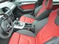Black/Magma Red Front Seat Photo for 2014 Audi S4 #93752993