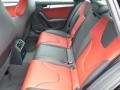 Black/Magma Red Rear Seat Photo for 2014 Audi S4 #93753008
