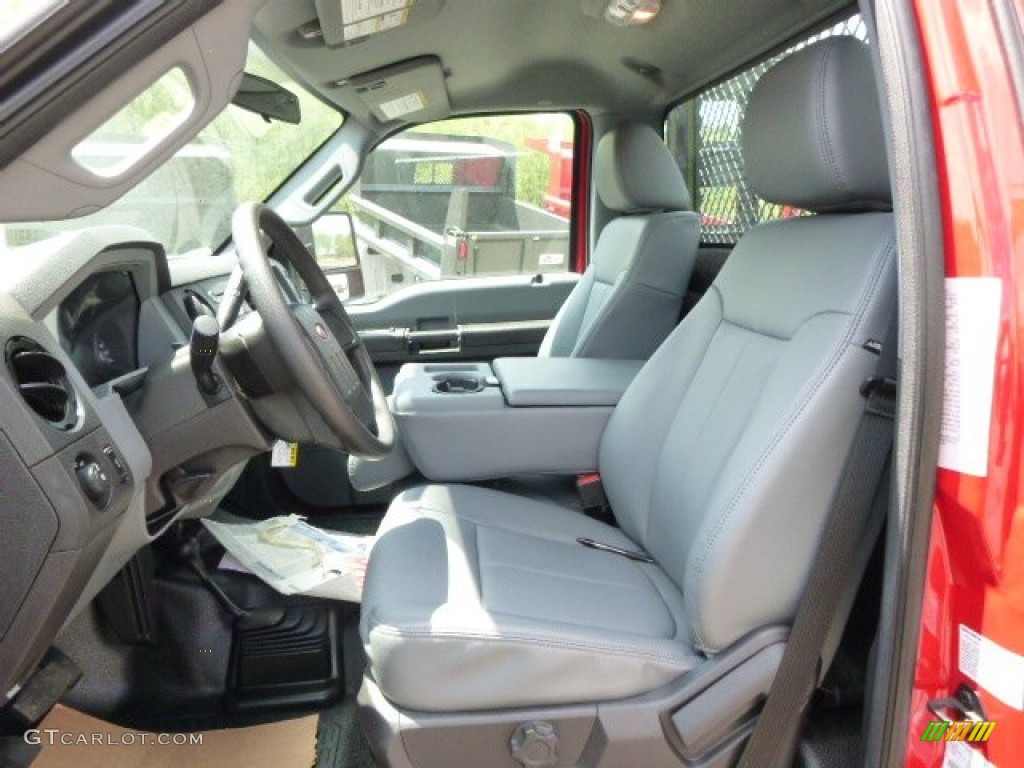Steel Interior 2014 Ford F550 Super Duty XL Regular Cab 4x4 Stake Truck Photo #93753050