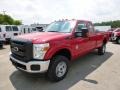 Vermillion Red - F350 Super Duty XL Super Cab 4x4 Photo No. 4