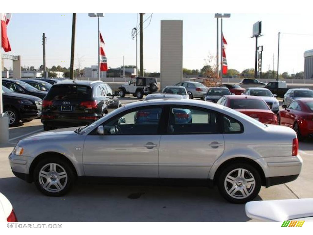 2000 Passat GLX V6 Sedan - Satin Silver Metallic / Black photo #23