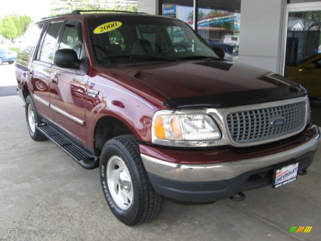 2000 Expedition XLT 4x4 - Dark Toreador Red Metallic / Medium Graphite photo #1