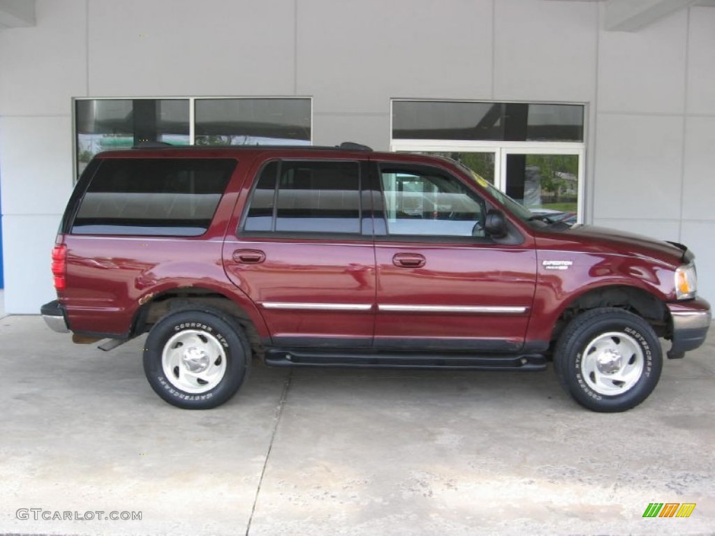 2000 Expedition XLT 4x4 - Dark Toreador Red Metallic / Medium Graphite photo #2