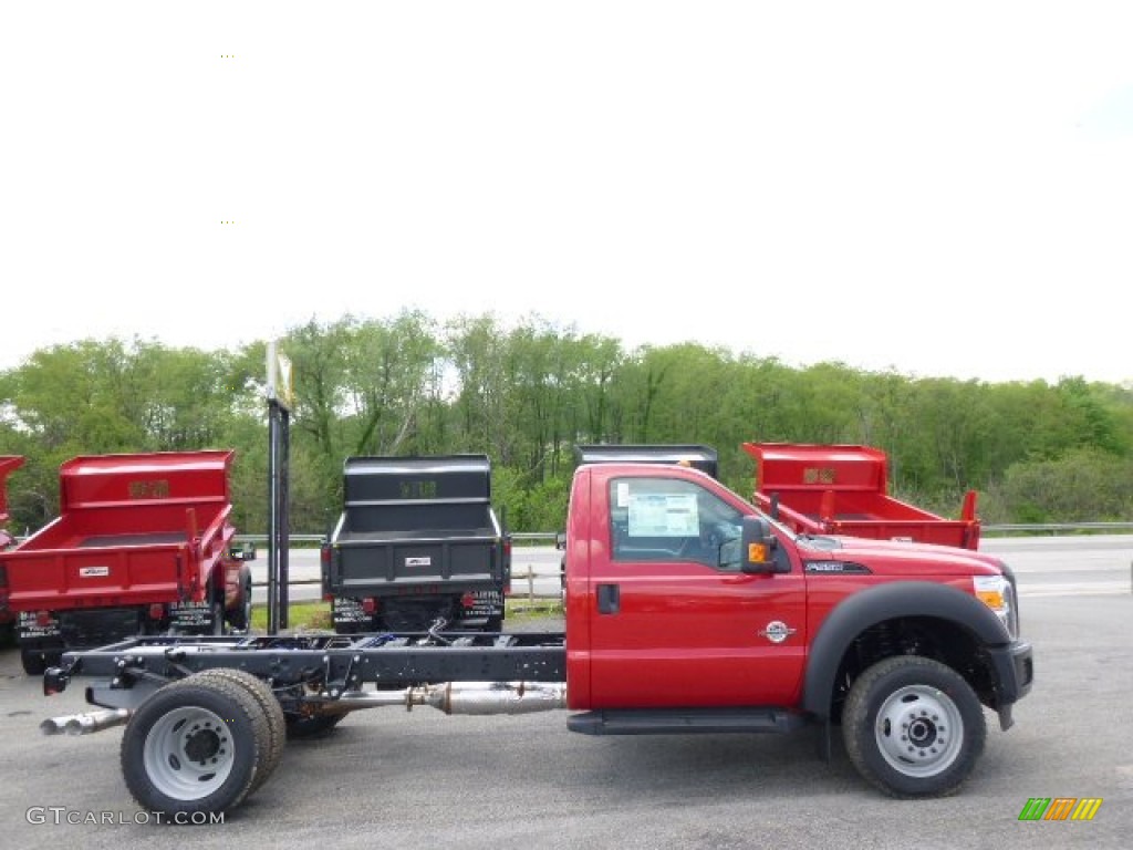 Vermillion Red 2015 Ford F550 Super Duty XL Regular Cab 4x4 Chassis Exterior Photo #93755906