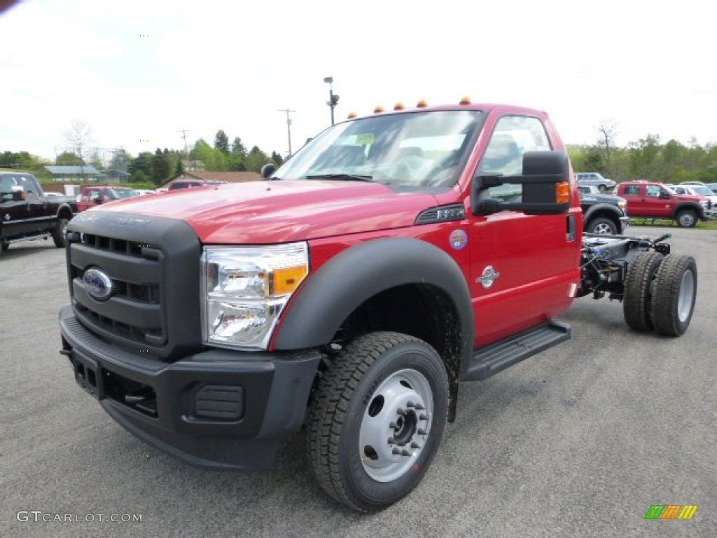 Vermillion Red 2015 Ford F550 Super Duty XL Regular Cab 4x4 Chassis Exterior Photo #93755957