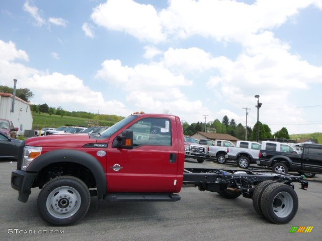 Vermillion Red 2015 Ford F550 Super Duty XL Regular Cab 4x4 Chassis Exterior Photo #93755975