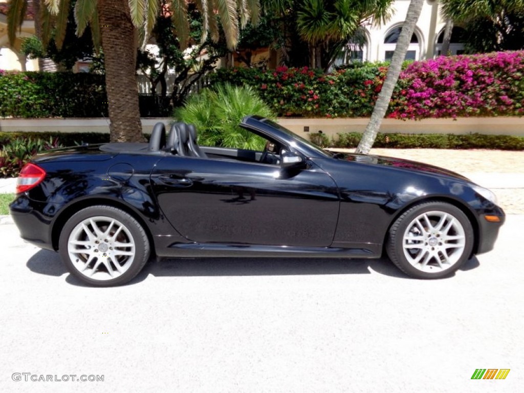 Black 2007 Mercedes-Benz SLK 280 Roadster Exterior Photo #93755981