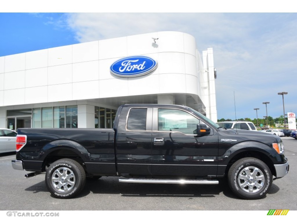 Tuxedo Black 2014 Ford F150 XLT SuperCab 4x4 Exterior Photo #93756491