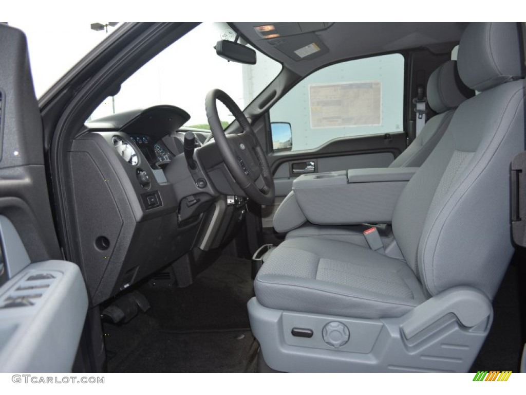 Steel Grey Interior 2014 Ford F150 XLT SuperCab 4x4 Photo #93756560