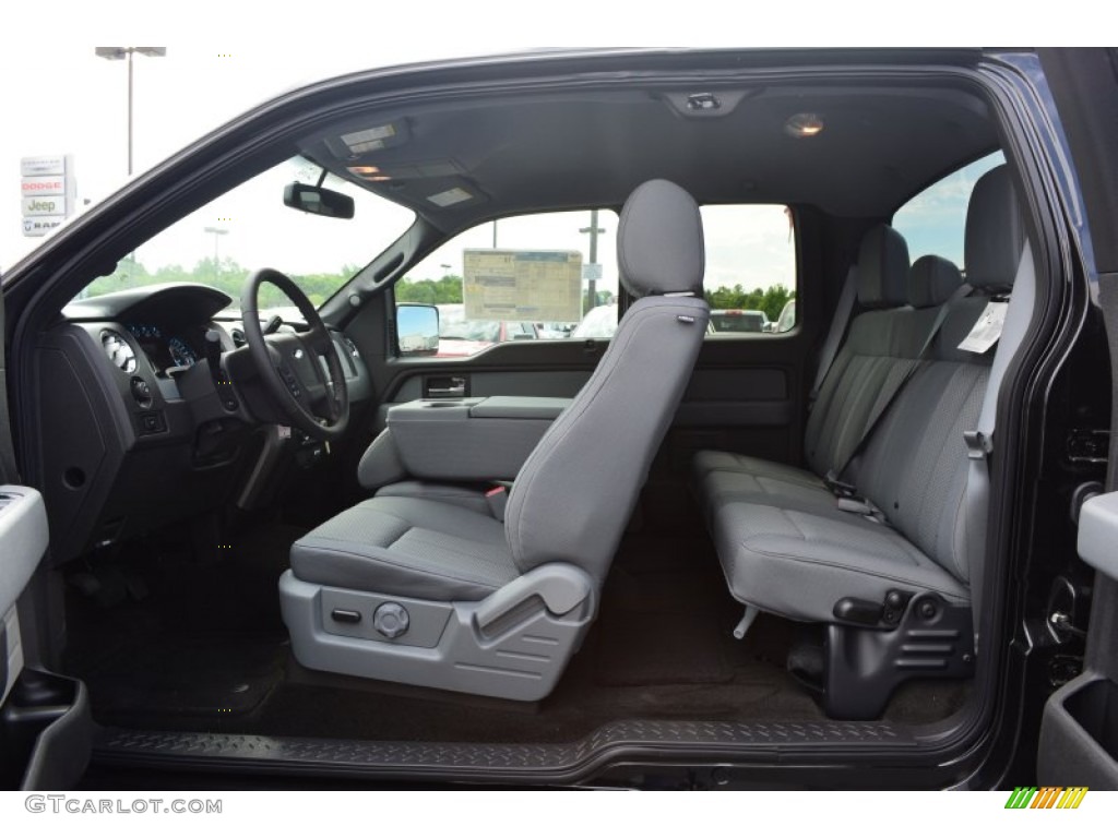 Steel Grey Interior 2014 Ford F150 XLT SuperCab 4x4 Photo #93756593