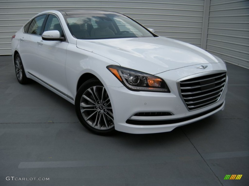 Casablanca White 2015 Hyundai Genesis 3.8 Sedan Exterior Photo #93758021