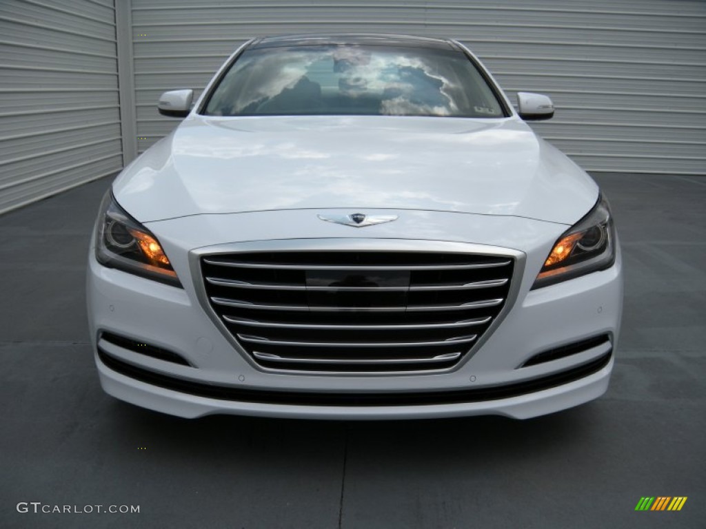 Casablanca White 2015 Hyundai Genesis 3.8 Sedan Exterior Photo #93758171