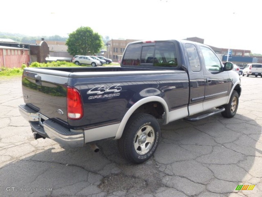 1999 F150 Lariat Extended Cab 4x4 - Deep Wedgewood Blue Metallic / Medium Graphite photo #8