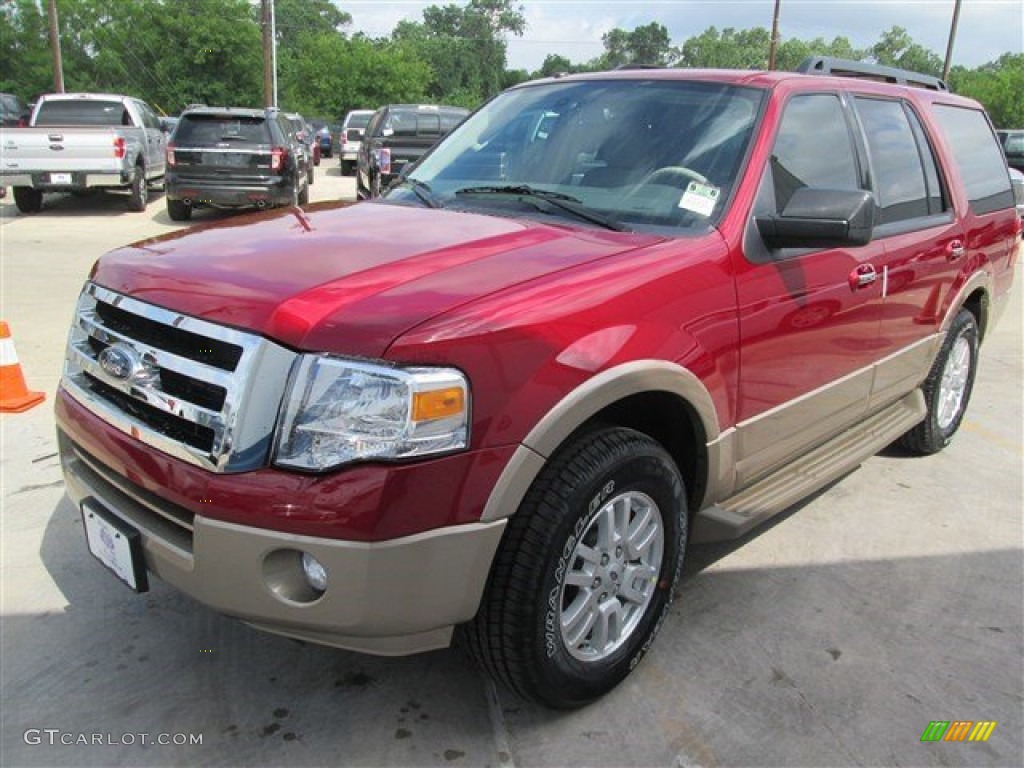 2014 Expedition XLT - Ruby Red / Camel photo #4