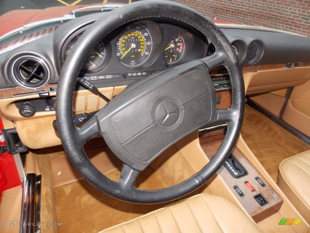 1988 SL Class 560 SL Roadster - Signal Red / Parchment photo #14
