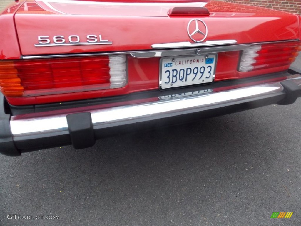 1988 SL Class 560 SL Roadster - Signal Red / Parchment photo #28