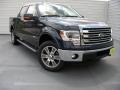 2014 Blue Jeans Ford F150 Lariat SuperCrew 4x4  photo #2