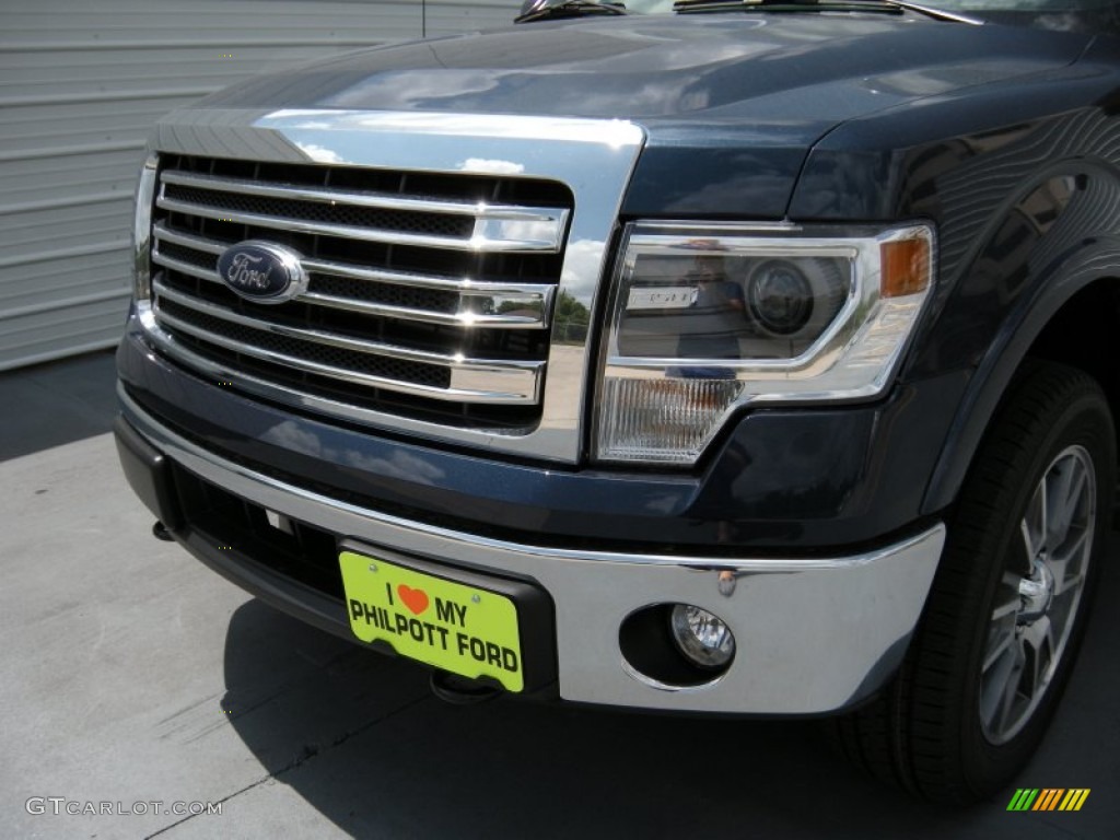 2014 F150 Lariat SuperCrew 4x4 - Blue Jeans / Black photo #10