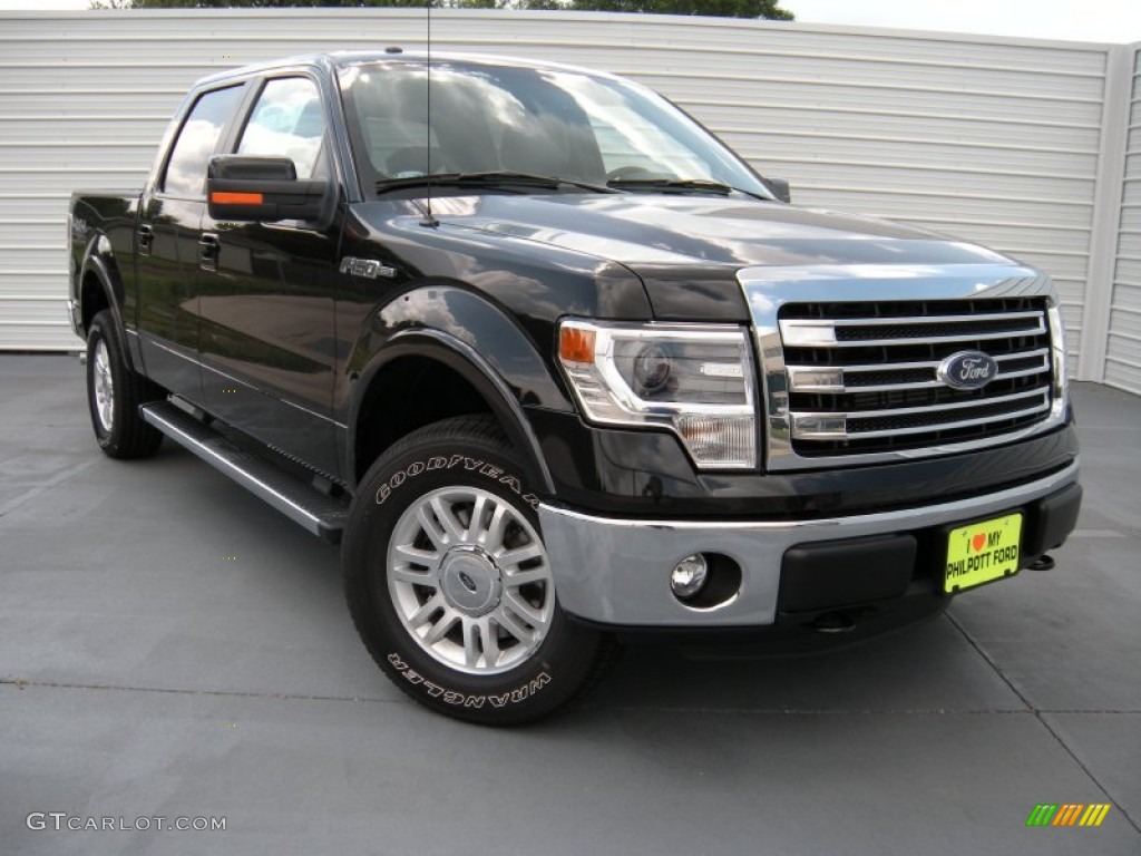 2014 F150 Lariat SuperCrew 4x4 - Tuxedo Black / Black photo #1