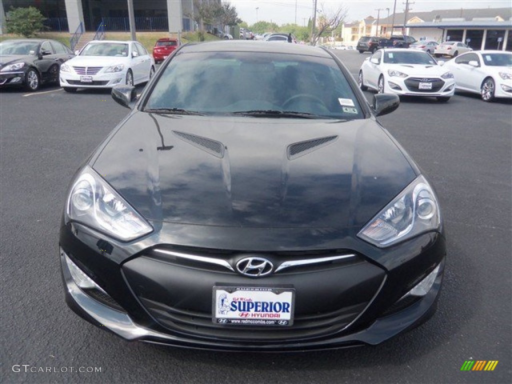 2014 Genesis Coupe 2.0T - Caspian Black / Black photo #2