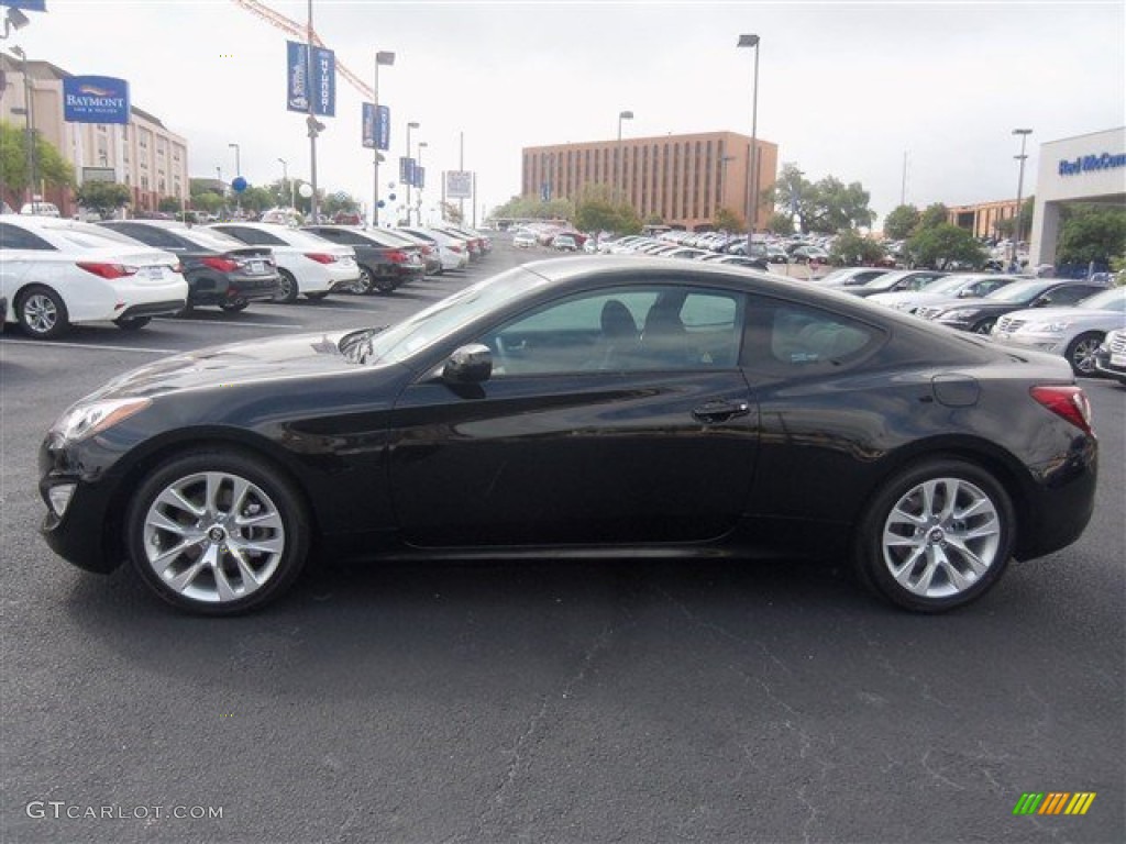 2014 Genesis Coupe 2.0T - Caspian Black / Black photo #3