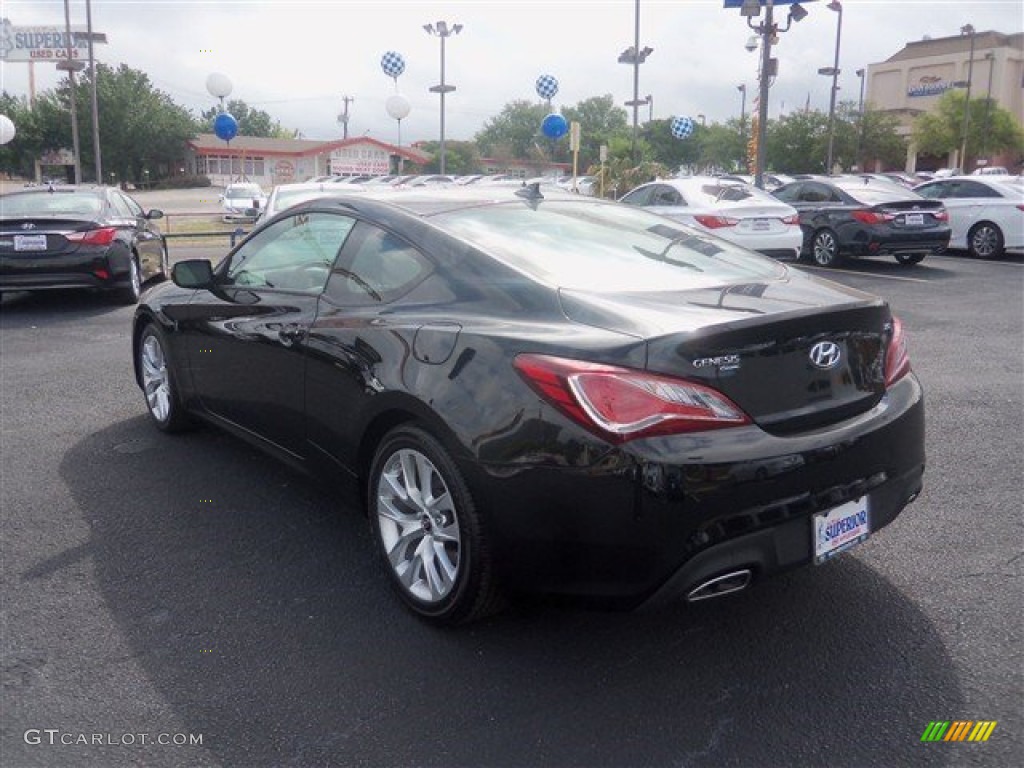 2014 Genesis Coupe 2.0T - Caspian Black / Black photo #4