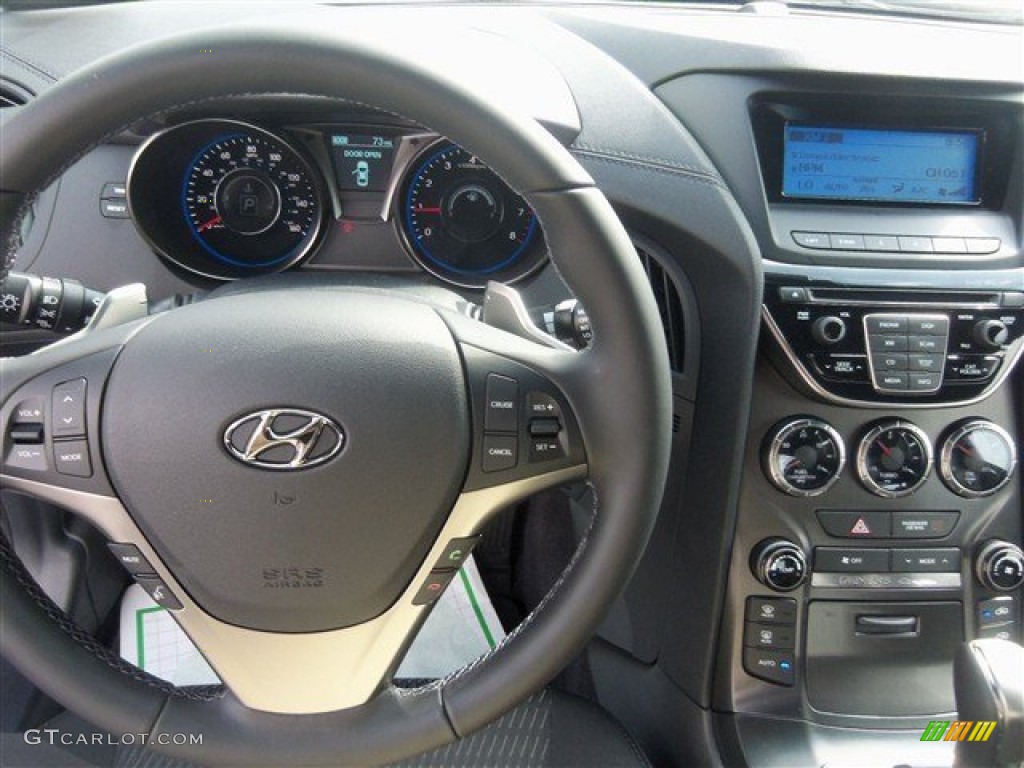2014 Genesis Coupe 2.0T - Caspian Black / Black photo #7