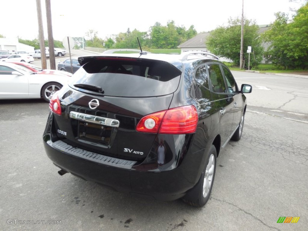 2011 Rogue SV AWD - Wicked Black / Black photo #9