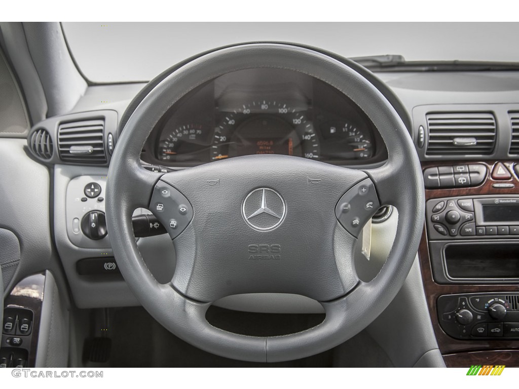 2004 Mercedes-Benz C 240 4Matic Wagon Gray Steering Wheel Photo #93767390