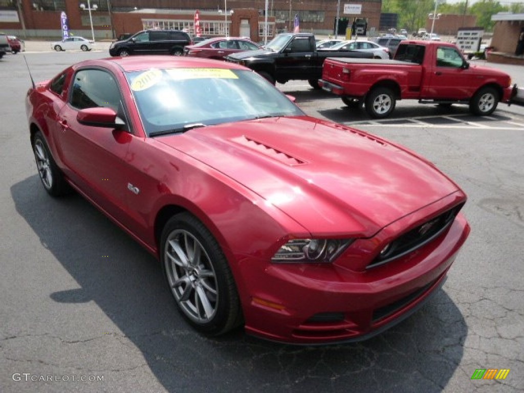 2013 Mustang GT Premium Coupe - Red Candy Metallic / Charcoal Black photo #2