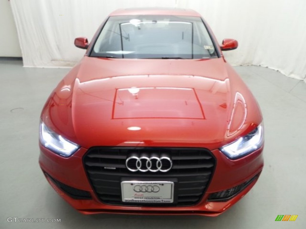 2014 A4 2.0T quattro Sedan - Volcano Red Metallic / Black photo #2