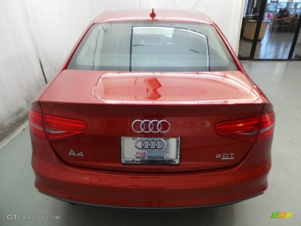 2014 A4 2.0T quattro Sedan - Volcano Red Metallic / Black photo #5