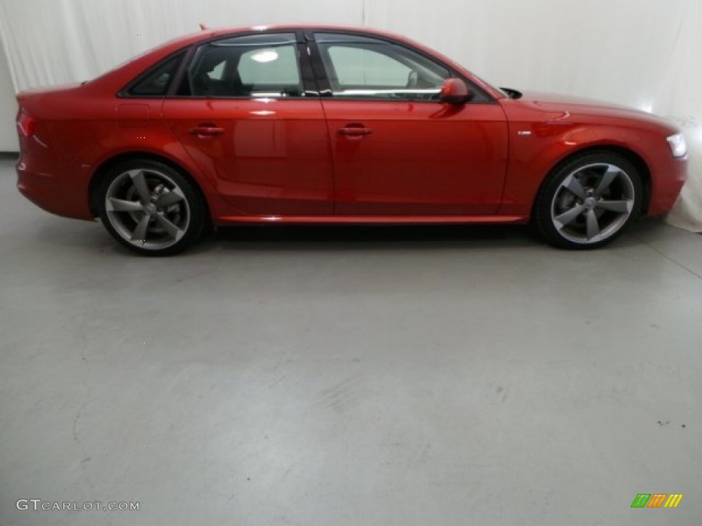 2014 A4 2.0T quattro Sedan - Volcano Red Metallic / Black photo #7