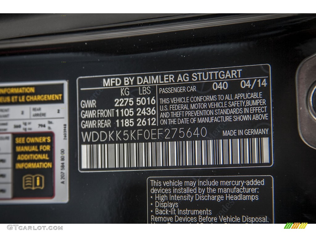 2014 E 350 Cabriolet - Black / Black photo #7