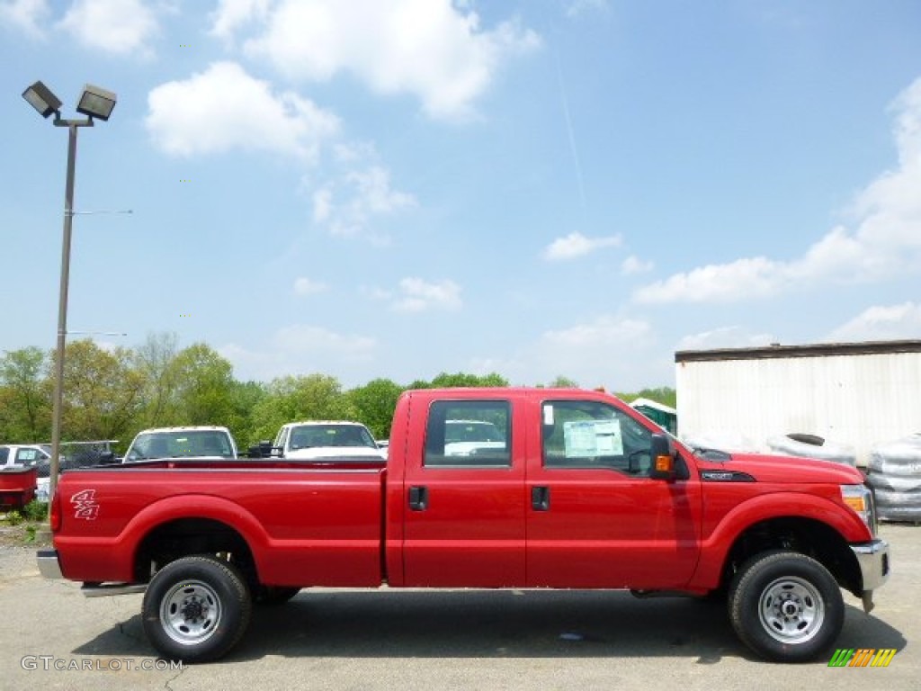 2015 F350 Super Duty XL Crew Cab 4x4 - Vermillion Red / Steel photo #1