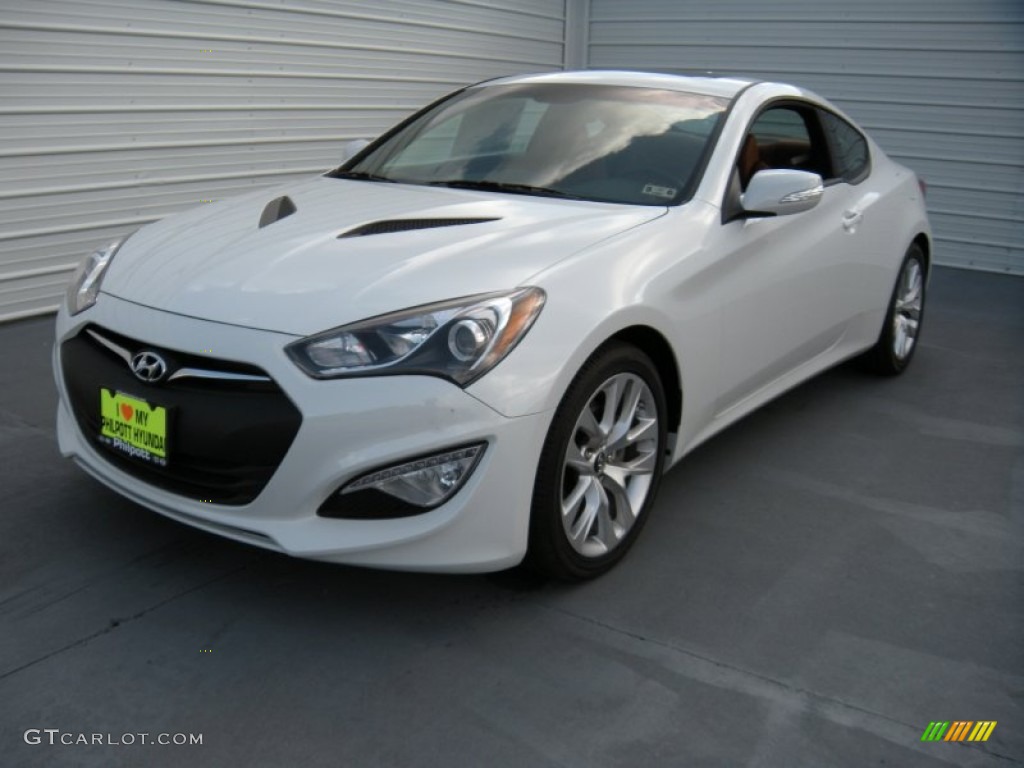 2013 Genesis Coupe 3.8 Grand Touring - White Satin Pearl / Black Leather photo #7