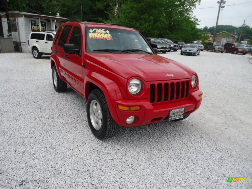 2004 Liberty Limited 4x4 - Flame Red / Light Taupe/Dark Slate Gray photo #3