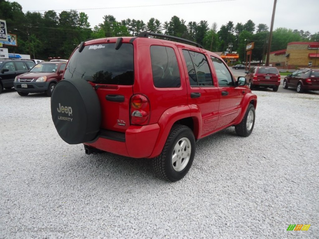 2004 Liberty Limited 4x4 - Flame Red / Light Taupe/Dark Slate Gray photo #5