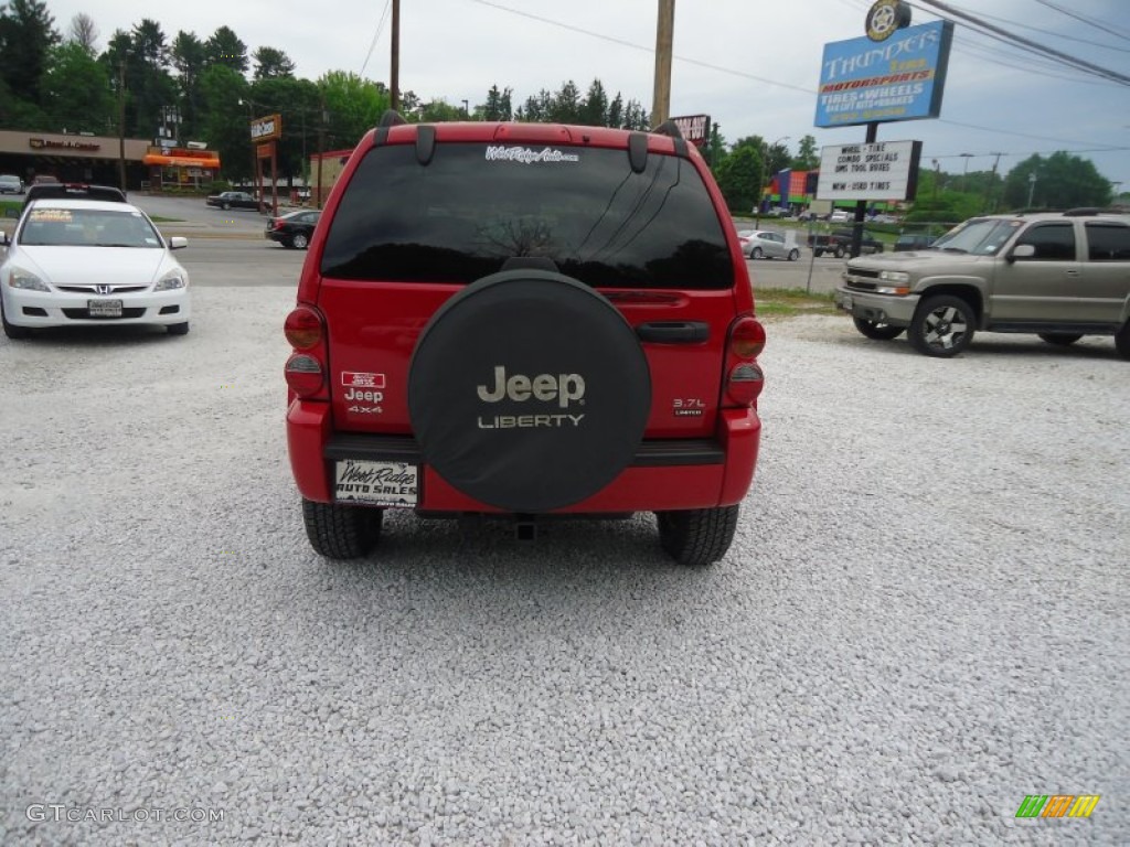 2004 Liberty Limited 4x4 - Flame Red / Light Taupe/Dark Slate Gray photo #6