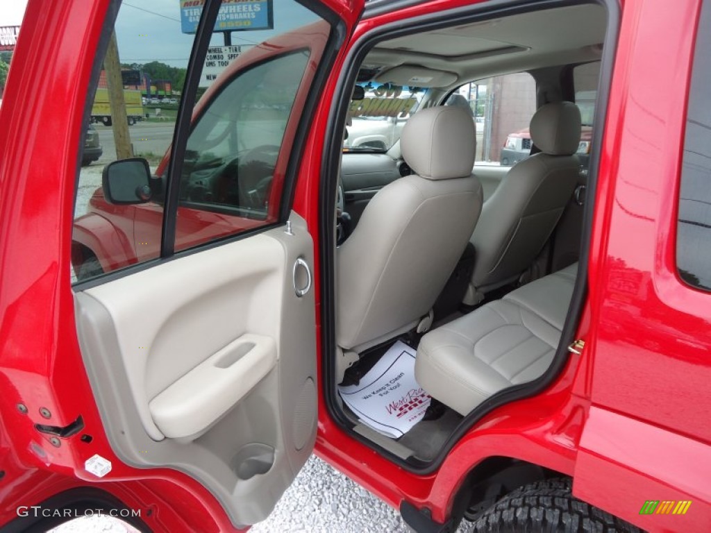 2004 Liberty Limited 4x4 - Flame Red / Light Taupe/Dark Slate Gray photo #19