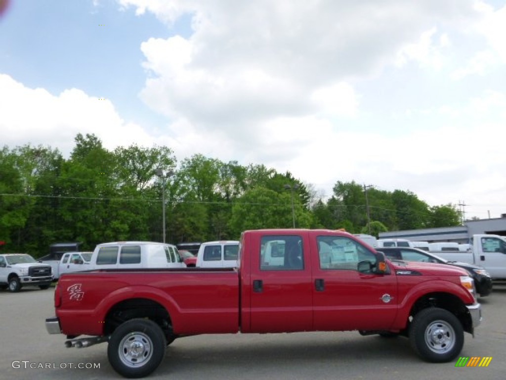 2015 F350 Super Duty XL Crew Cab 4x4 - Vermillion Red / Steel photo #1