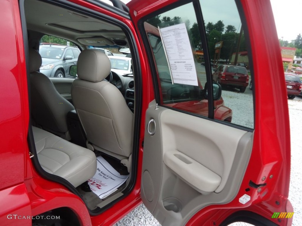 2004 Liberty Limited 4x4 - Flame Red / Light Taupe/Dark Slate Gray photo #24